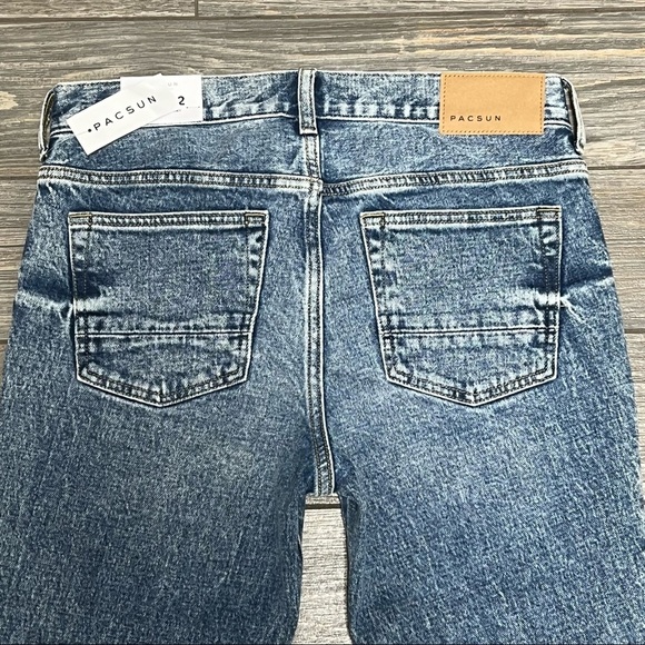 NWT PacSun Men’s Jeans 28X30 29X32 Medium Indigo Stacked Skinny Comfort Stretch - Picture 7 of 13